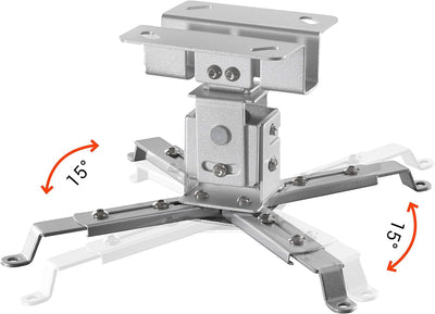 celexon neigbare und schwenkbare Beamer-Deckenhalterung universal MultiCel1200S - Silber - 12 cm Dec