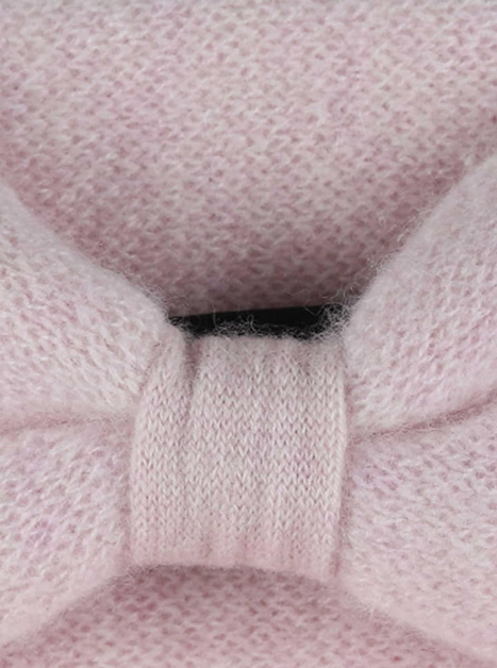 Zwillingsherz Stirnband aus 100% Kaschmir - Hochwertiges Kopfband im Uni Design für Damen Frauen - W