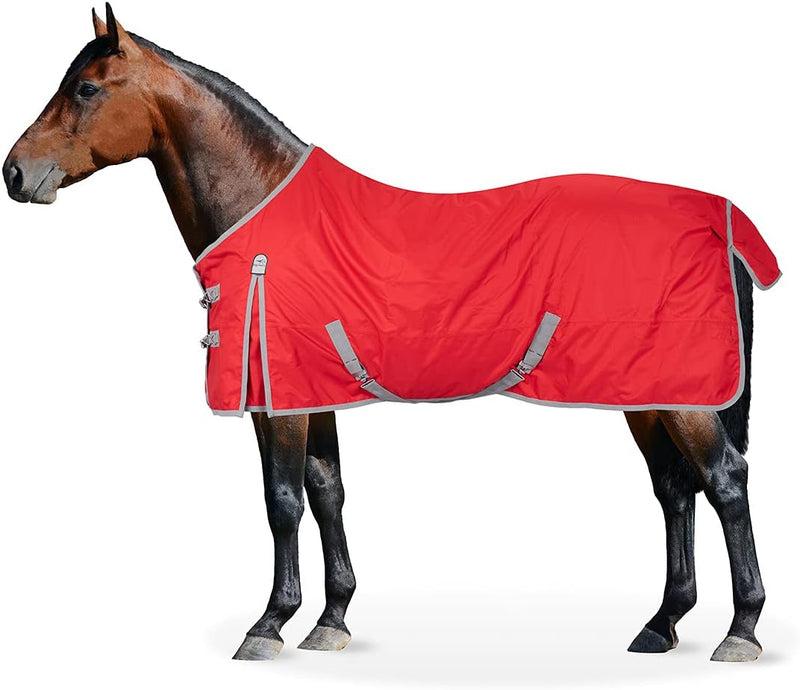 Equinate Regendecke Springfield Weidedecke mit Fleece 125cm Rot Rot 125cm, Rot 125cm