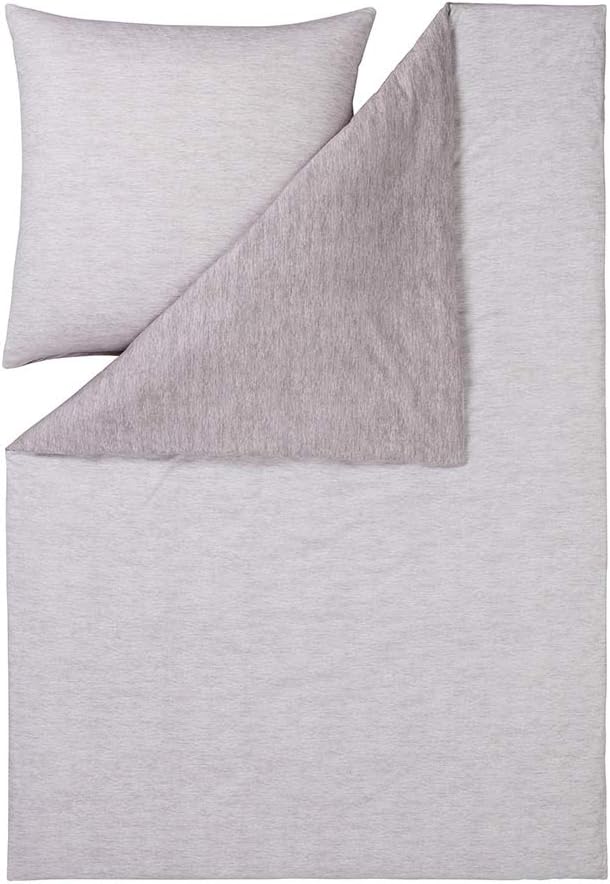 ESTELLA Mako Interlock Jersey Bettwäsche Emil leinen 1 Bettbezug 155 x 220 cm + 1 Kissenbezug 80 x 8