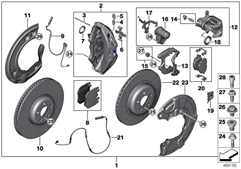 ORIGINAL BMW Bremsbelagsatz G30 G31 G32 G11 G12 X3 X4 X5 X6 hinten 34216867175