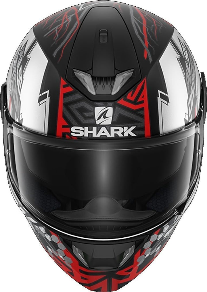 SHARK Herren NC Motorrad Helm, Schwarz/Weiss/Rot, XS XS Schwarz/Weiss/Rot, XS Schwarz/Weiss/Rot