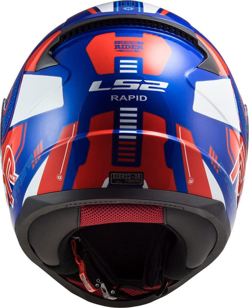 LS2 Integralhelm Motorrad Rapid Stratus blau weiss rot XXL XXL Blau / Weiss / Rot, XXL Blau / Weiss