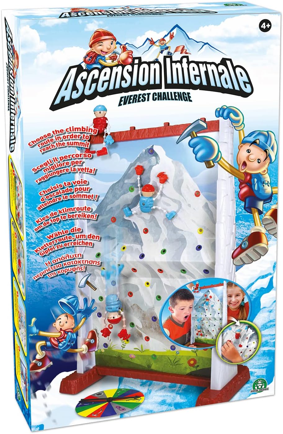 ASCENSION INFERNALE, 8916 Kletter-Rennspiel für 2 Spieler, 4 Bergsteiger, EIN Rad und EIN Berg zum K