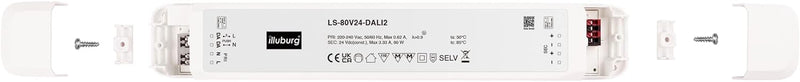 illuburg LED Treiber 24V 80W DALI Push Taster Dimmbar Flackerfrei für LED Streifen Trafo Transformat