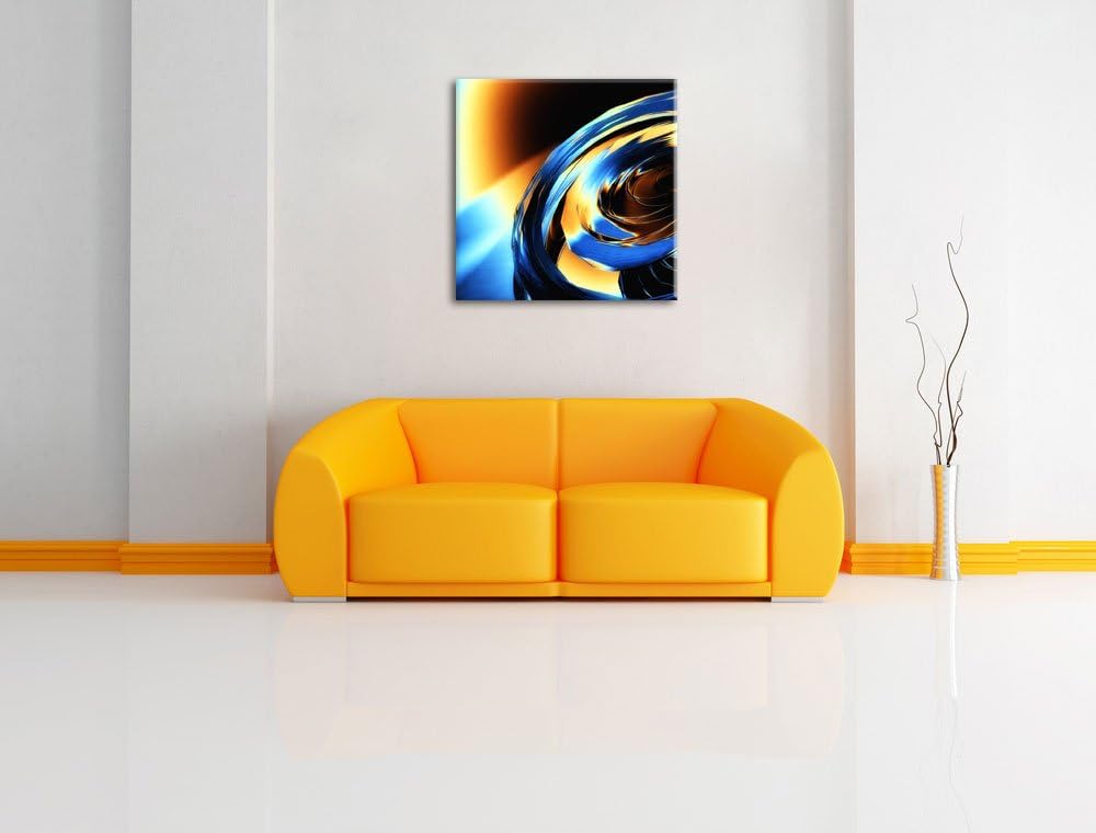 Abstrakte Form, Format: 70x70 auf Leinwand, XXL riesige Bilder fertig gerahmt mit Keilrahmen, Kunstd