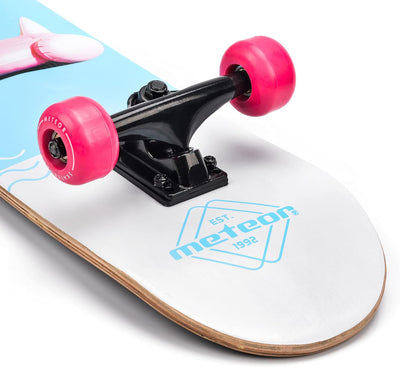 meteor Holz Skateboard Kinder - Mini Cruiser Kickboard - Skateboard mädchen Rollen Board - hohe Qual