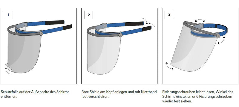 REHAU Face Shield - Gesichtsschutz PET-G, Spuckschutz, Augenschutz, Schutzschild mit Klappvisier (5