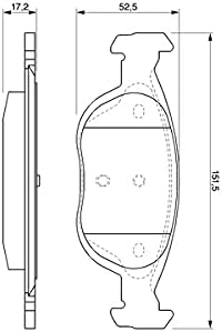 Bosch BP295 Bremsbeläge - Vorderachse - ECE-R90 Zertifizierung - vier Bremsbeläge pro Set