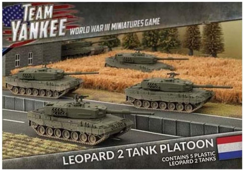 Battlefront Miniatures Team Yankee NATO Leopard 2 Tank Platoon (Plastic) (TDBX01) Netherland Dutch N