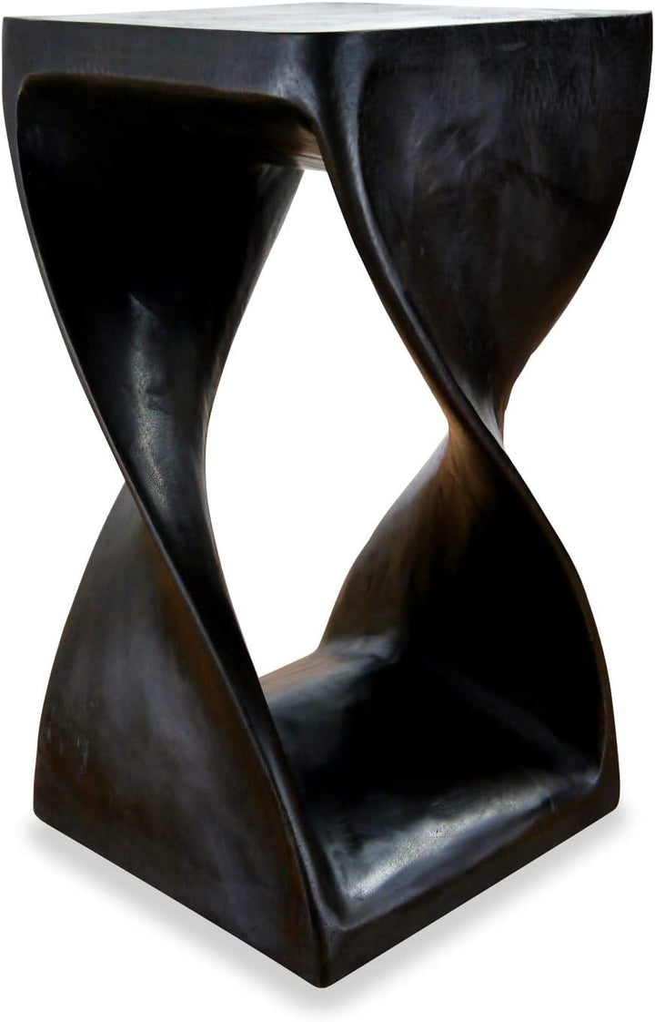 livasia Gedrehte Massivholzsäule, Beistelltisch/Hocker als Blumensäule oder Podest, asiatischer Sitz