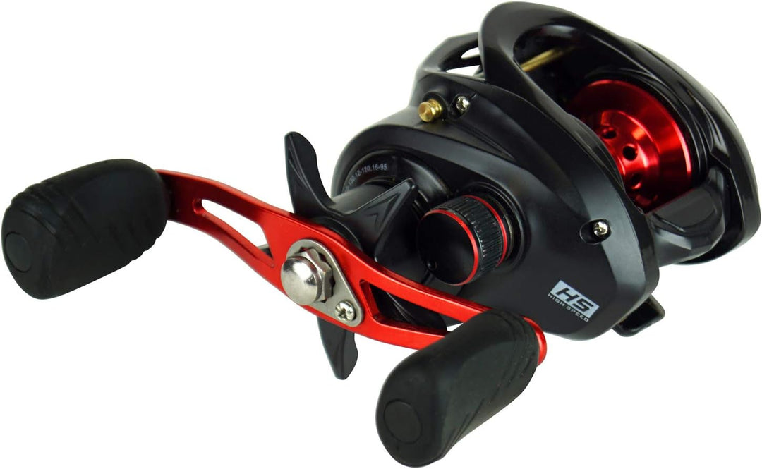 Multi-/Baitcastrolle Linkshand York Deimos 200 Angelrolle Baitcaster Lowprofile