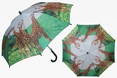 Cornelissen Regenschirm Giraffe mit Holzgriff, Automatikschirm, Stockschirm