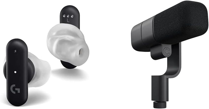 Logitech G FITS True Wireless Gaming Earbuds, individuell zugeschnittene Passform, Lightspeed + Blue