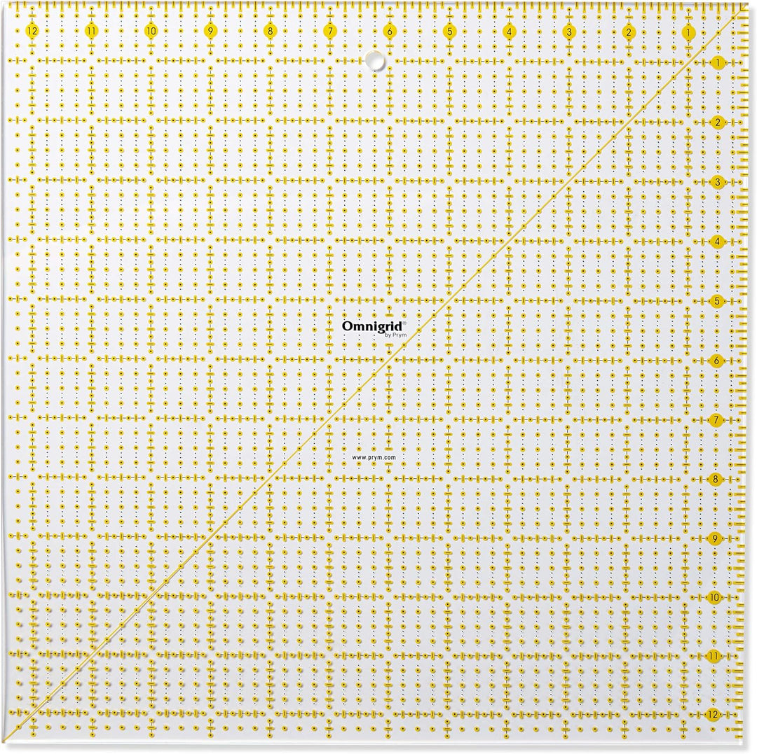 Prym 611647 Universal 12,5 x 12,5 inch Omnigrid Lineal, Kunststoff, transparent