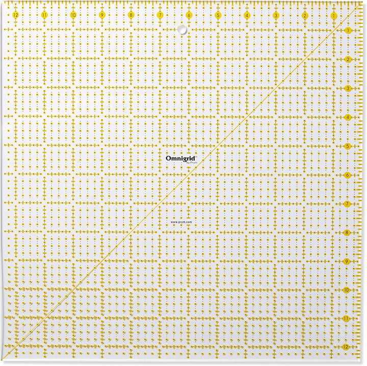 Prym 611647 Universal 12,5 x 12,5 inch Omnigrid Lineal, Kunststoff, transparent