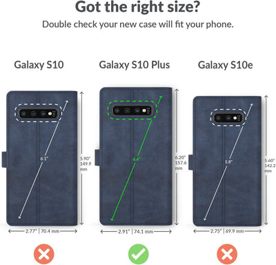 Snakehive Galaxy S10 Plus Hülle Leder | Stylische Handyhülle mit Kartenhalter & Standfuss | Handyhül