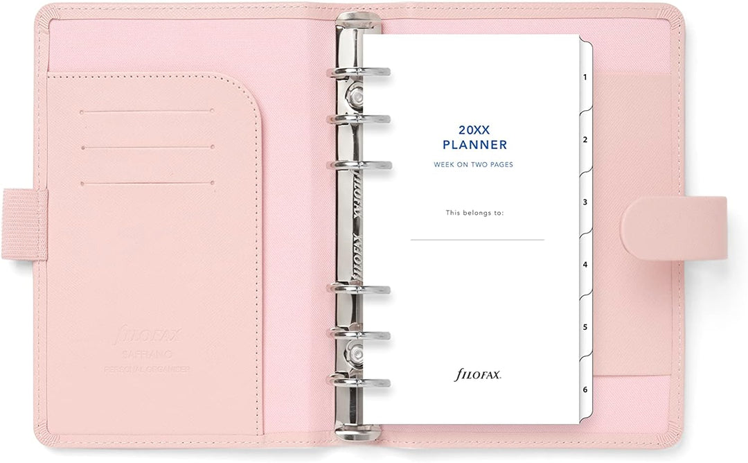 Filofax Persönlicher Saffiano-Organizer - Rouge blush, blush