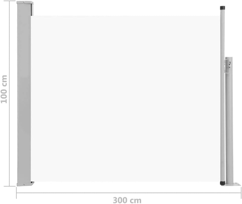 Tidyard Ausziehbare Seitenmarkise Markise Gartensichtschutz aus UV- und reissfestem Polyester,Balkon
