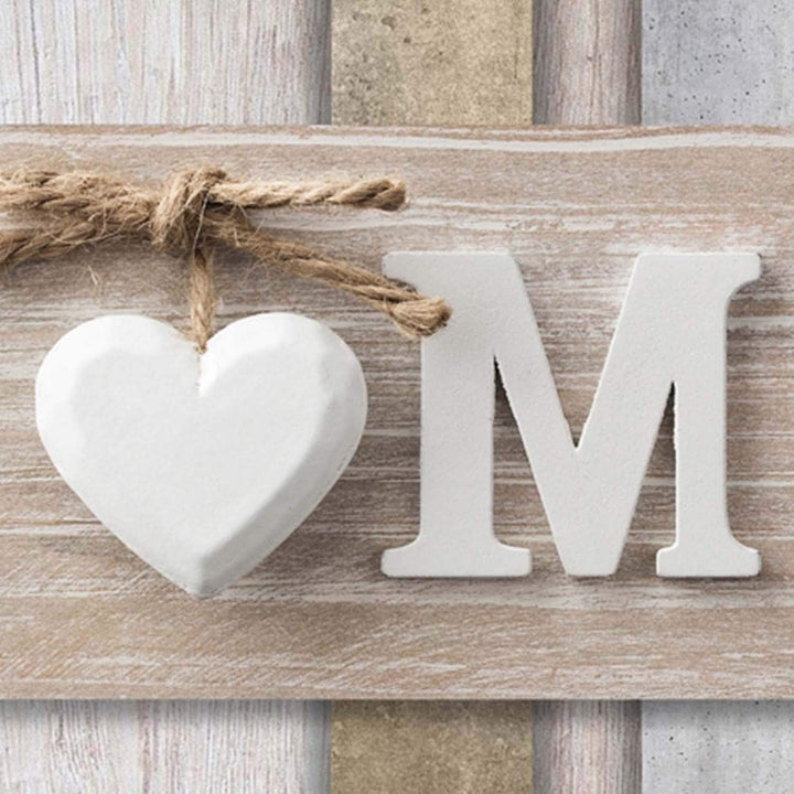 Feeby Vlies Leinwandbild Shabby Chic Rustikale Illusion Herz Holz 120x80 cm Wand Bild Kunstdruck Dek