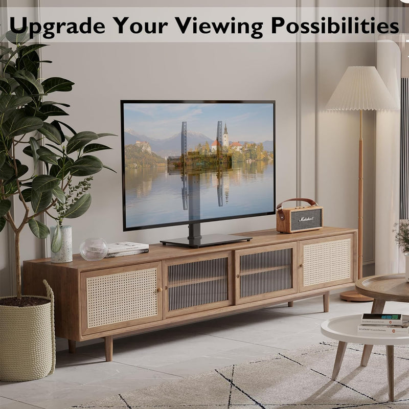 BONTEC TV Standfuss TV Ständer Schwenkbar für 26-55 Zoll LCD LED OLED Plasma Flach & Curved Fernsehe
