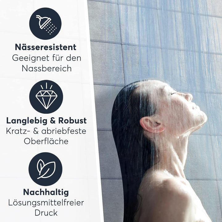 40 Stück Fliesenfolie für Küche und Bad 10x10 cm - Mosaikfliesen, Fliesensticker - Klebefolie Fliese