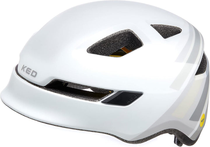 KED Pop MIPS Kinder Fahrrad Helm schwarz/weiss 2023 grey S | 48-52cm, grey S | 48-52cm