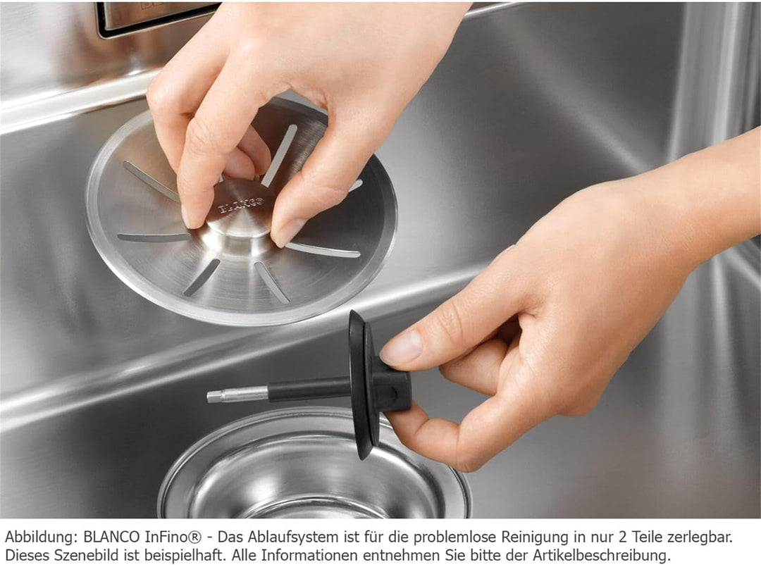 BLANCO ANDANO 400/400-IF/A | Edelstahl | Einbauart: Einbau von Oben & Flächenbündig | mit Ablauffern
