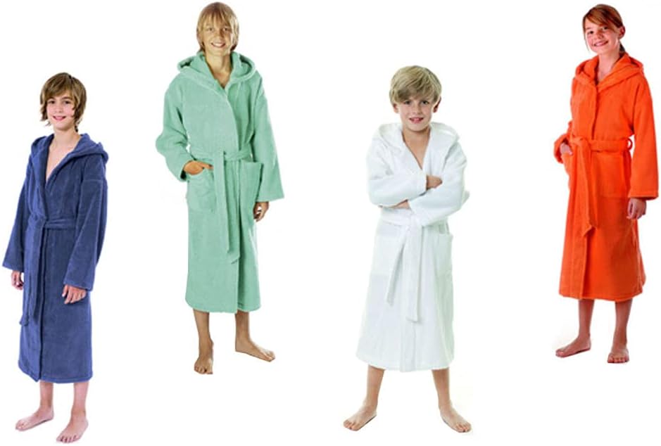 Egeria Maurice navy Bademantel für Kinder 140 100% Baumwolle Zero Twist Navy 140, Navy 140