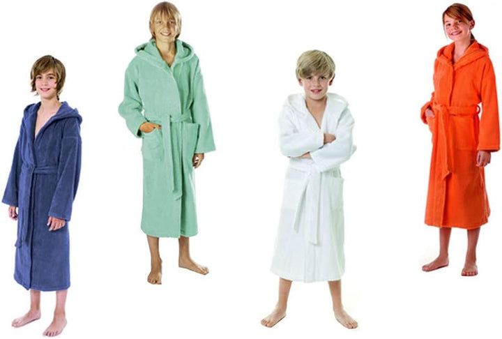 Egeria Maurice navy Bademantel für Kinder 140 100% Baumwolle Zero Twist Navy 140, Navy 140