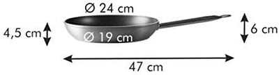 Tescoma 606824 Bratpfanne, grau 47 x 24.8 x 6.2 cm, 47 x 24.8 x 6.2 cm