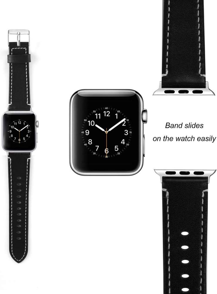 CoverKingz Leder Armband kompatibel mit Apple Watch Armband 42mm/44mm/45mm/49mm - Lederarmband für A