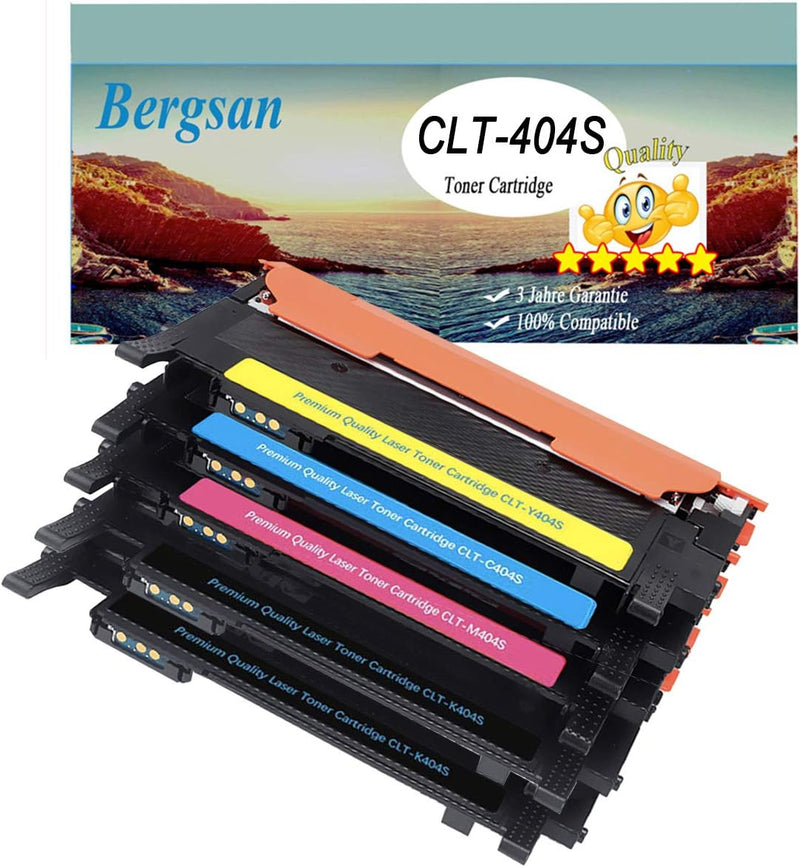 Bergsan 5 Toner XL kompatibel mit Samsung CLT-404S CLT-P404C P404C Xpress C430 C430W C480 C480W C480