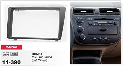 CARAV 11-390-12-6 Radioblende Car 2-DIN in Dash Installation kit Set for Civic 2001-2006 (Left Wheel