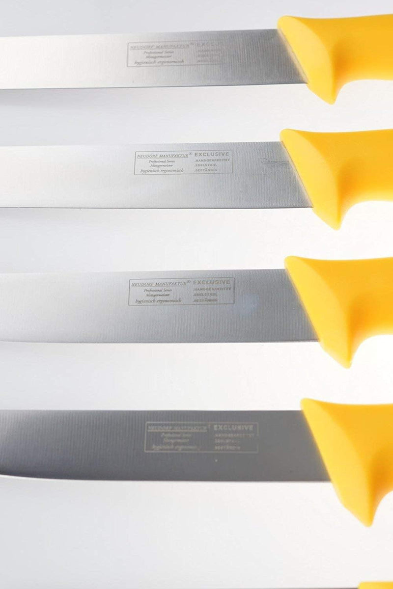 Neudorf Manufaktur Metzgermeister Fleischermesser Metzgermesser Set in Profiqualität 5-teilig/Edelst