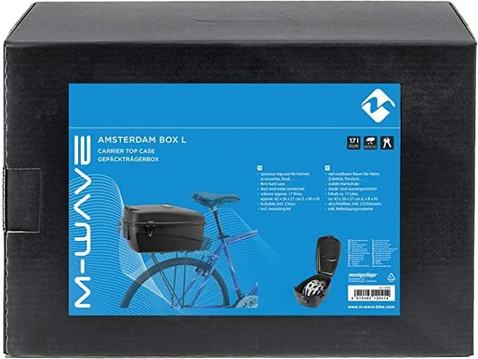 M-Wave Fahrradkoffer, schwarz, 17 l