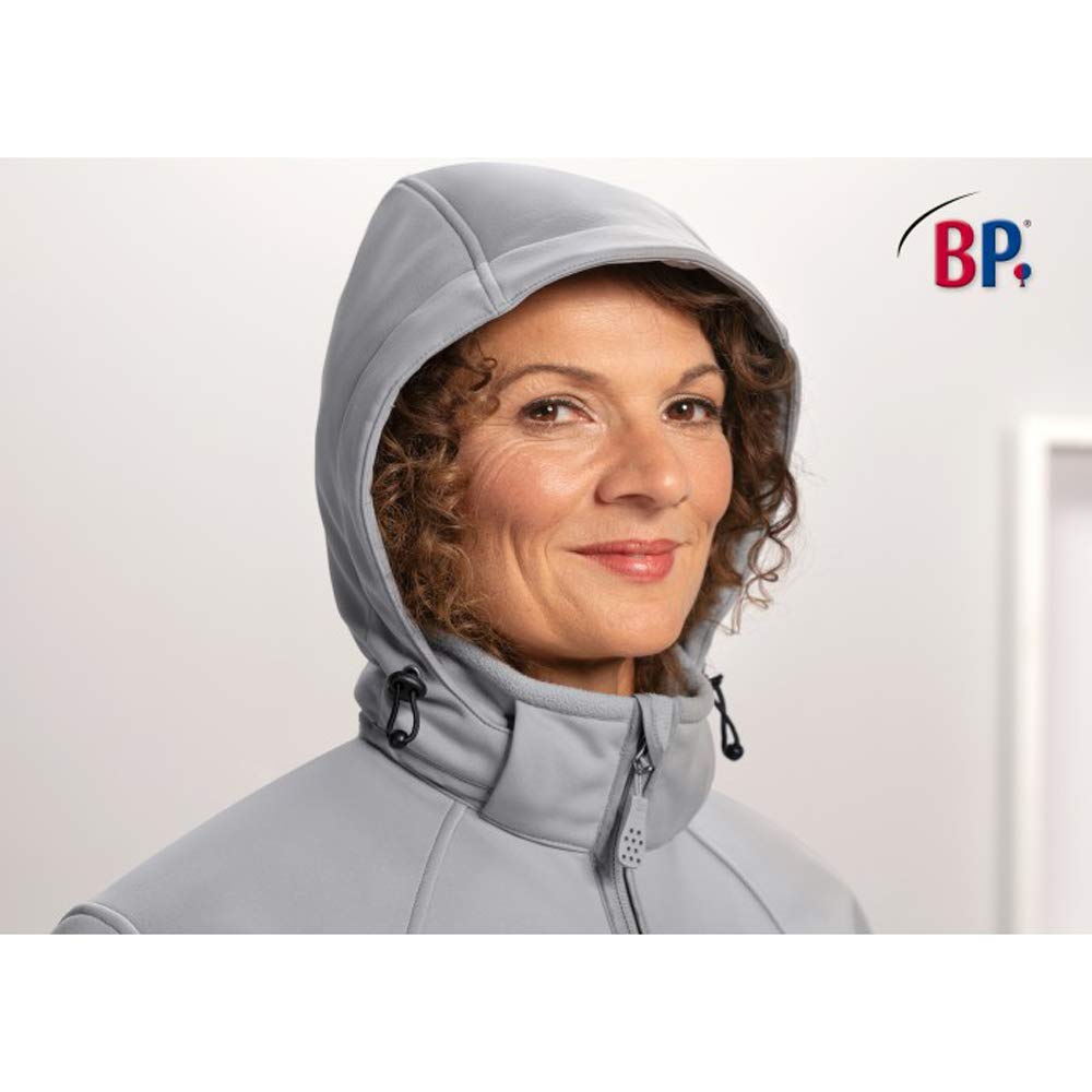 BP 1687-571-0051-XSn Damen-Softshell-Jacke, Einzippbare und in der Breite verstellbare Kapuze, 255,0