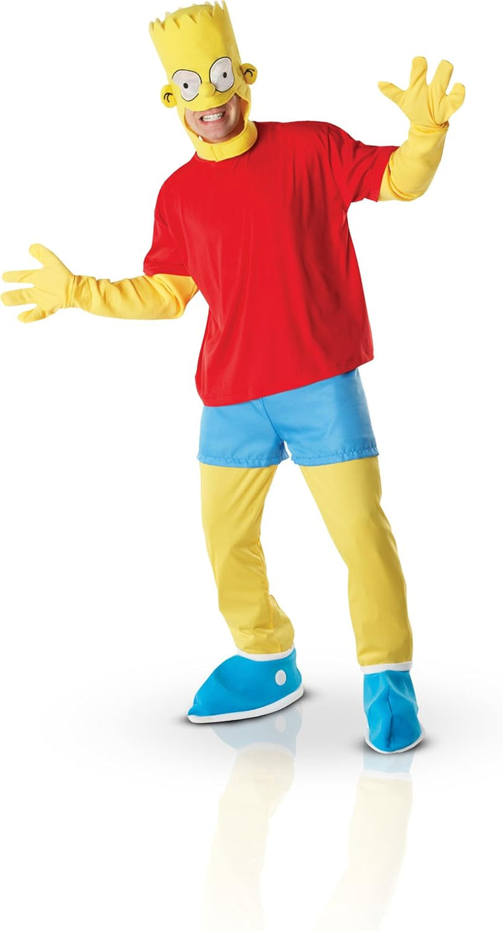 Rubie's 3 880655 XL - Bart Simpson Erwachsene Deluxe Kostüm, Grösse XL, rot/gelb, XL