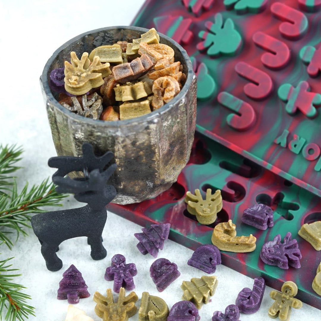 Collory Medium Weihnachten (ca. 2,5 cm) Silikon Leckerli Backmatte, Hundekekse DIY, Schokoladenform,
