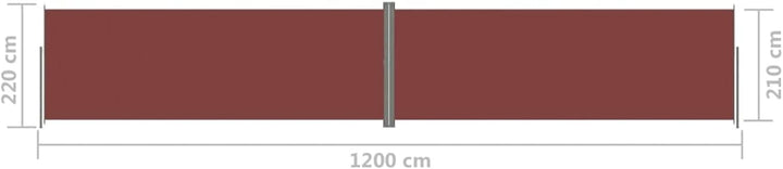 Tidyard Ausziehbare Seitenmarkise, Sichtschutz, Windschutz, Wasserdicht, Sonnenschutz, Markise für B