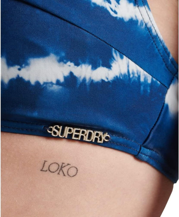 Superdry Code Tie Dye Bikini Top TIE DYE Navy - 12