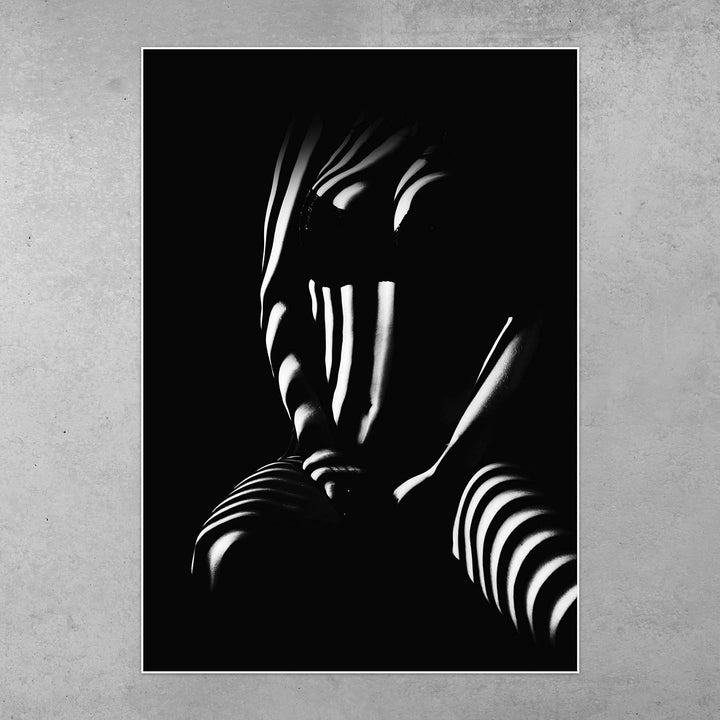 wandmotiv24 Poster als Wanddeko, Grösse 100x70cm, Frau, Körper, Licht, Moderne Wanddeko, Wandbilder,