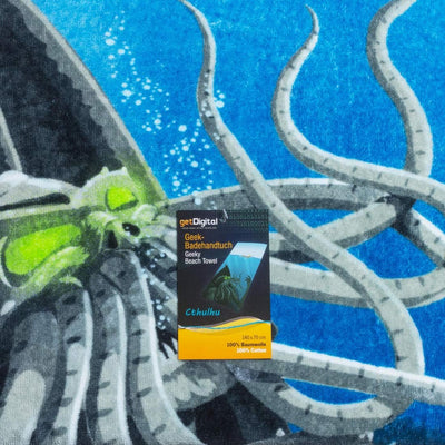 getDigital Cthulhu Badehandtuch - Grosses Strand Handtuch für Geeks, Nerds und Fantasy Fans - 140 x