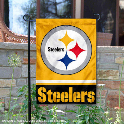 Pittsburgh Steelers Gartenflagge, doppelseitig, goldfarben