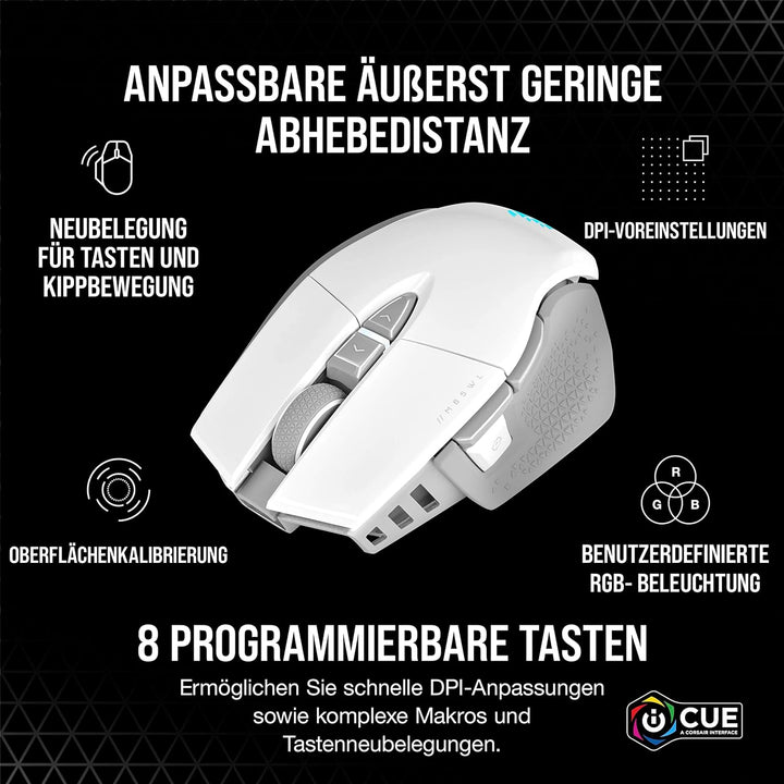 CORSAIR M65 RGB ULTRA WIRELESS Tunable FPS Gaming Mouse - 26.000 DPI - Sub-1ms Wireless - Gewichtssy