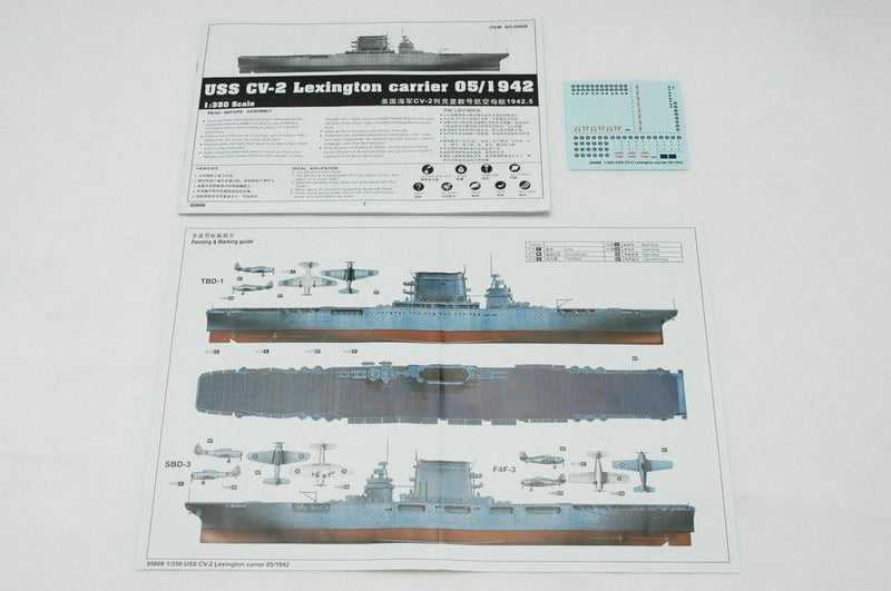 Trumpeter 05608 Modellbausatz Flugzeugträger USS Lexington CV 2