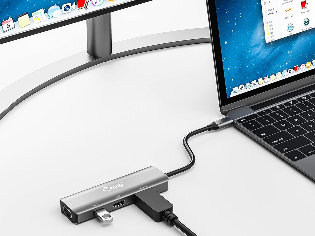 Equip 133485 USB-C auf HDMI/DisplayPort/VGA/USB-Adapter