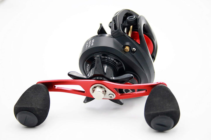 Multi-/Baitcastrolle Linkshand York Deimos 200 Angelrolle Baitcaster Lowprofile