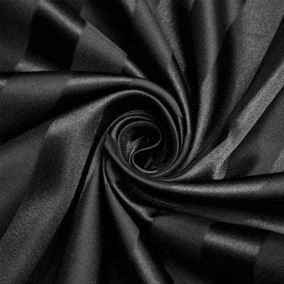 Satin Bettwäsche Set 200x220 Glänzend Glanzsatin Gestreifte Schwarze Bettwäsche Set Sommer Glatt Sei