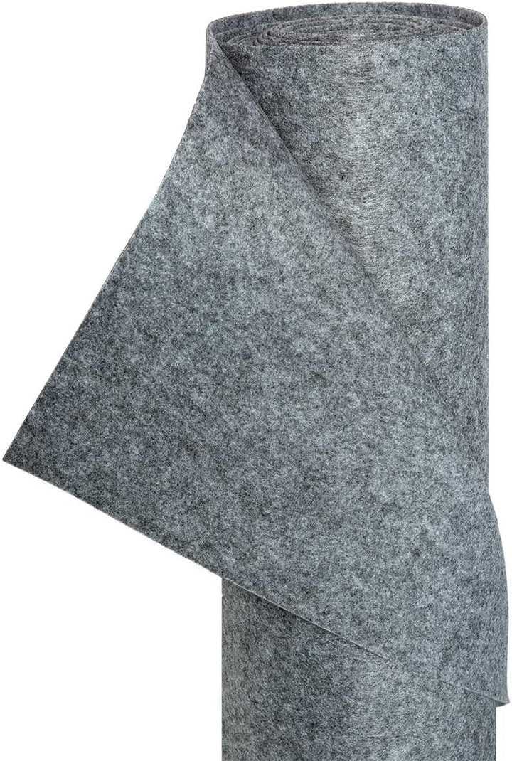 HaGa® Filz 1,52m x 5m Bastelfilz 400g/m² Dekofilz Filzstoff Filzwolle Stoff in grau